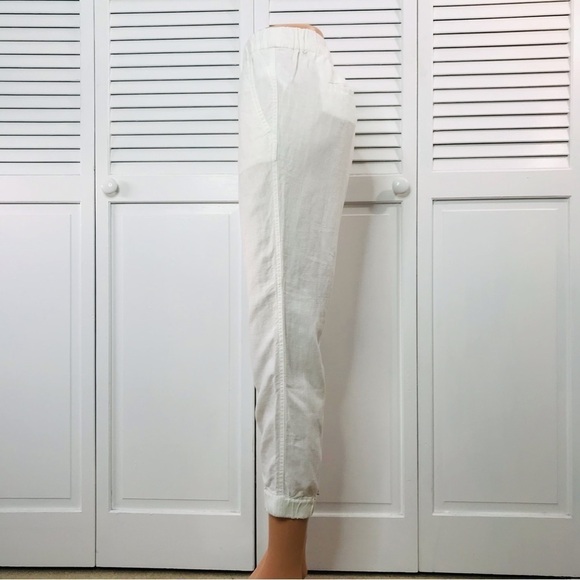 J. Crew White Linen Cropped Pants Size 0 - Picture 3 of 9